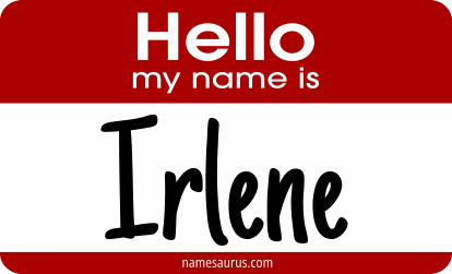 Hello my name is Irlene png download