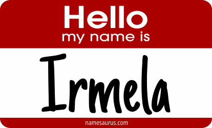 Hello my name is Irmela png download