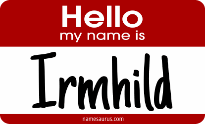 Hello my name is Irmhild png download