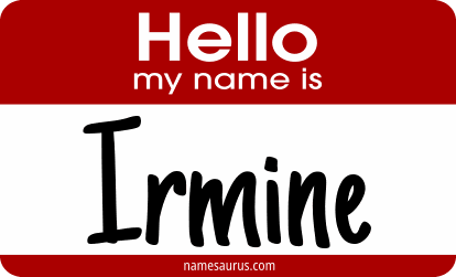 Hello my name is Irmine png download