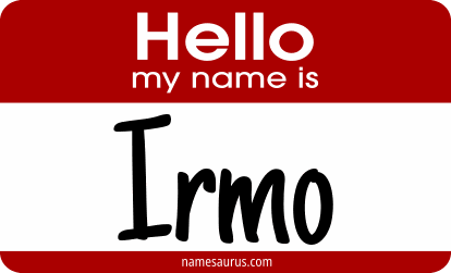 Hello my name is Irmo png download