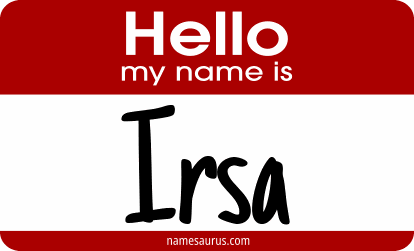 Hello my name is Irsa png download