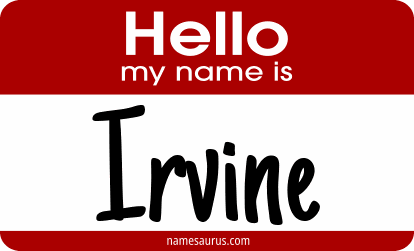 Hello my name is Irvine png download