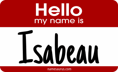 Hello my name is Isabeau png download