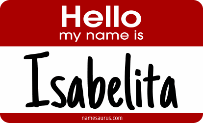 Hello my name is Isabelita png download