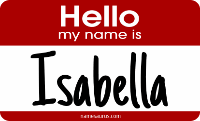 Hello my name is Isabella png download