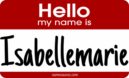 Hello my name is Isabellemarie png download