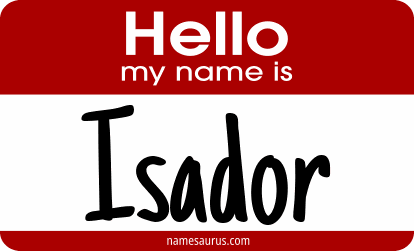 Hello my name is Isador png download