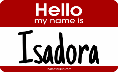 Hello my name is Isadora png download