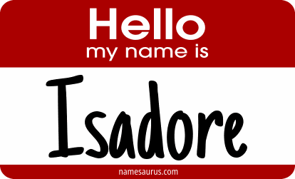 Hello my name is Isadore png download