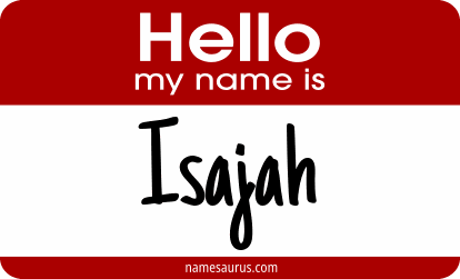 Hello my name is Isajah png download