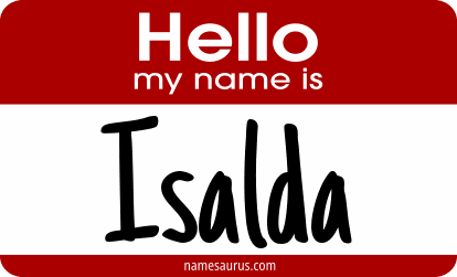 Hello my name is Isalda png download