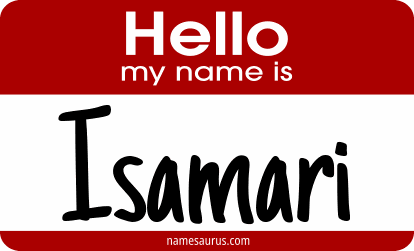 Hello my name is Isamari png download