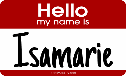 Hello my name is Isamarie png download