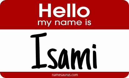 Hello my name is Isami png download