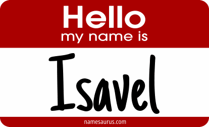 Hello my name is Isavel png download