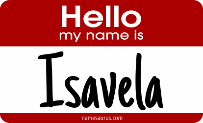 Hello my name is Isavela png download