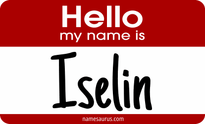 Hello my name is Iselin png download