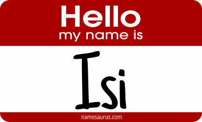 Hello my name is Isi png download
