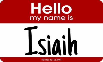 Hello my name is Isiaih png download