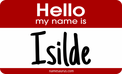 Hello my name is Isilde png download