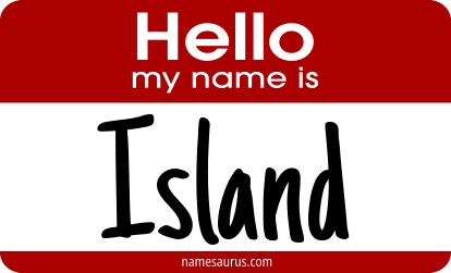 Hello my name is Island png download