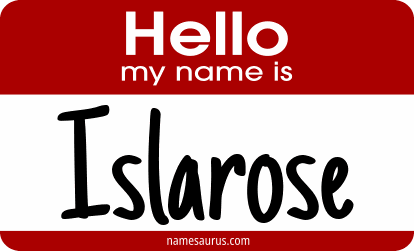 Hello my name is Islarose png download
