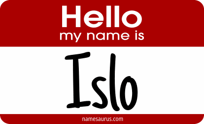 Hello my name is Islo png download