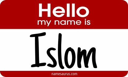 Hello my name is Islom png download