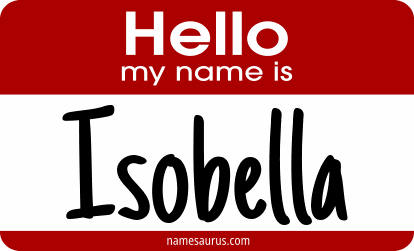 Hello my name is Isobella png download