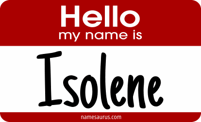 Hello my name is Isolene png download