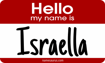 Hello my name is Israella png download