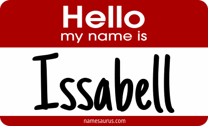 Hello my name is Issabell png download