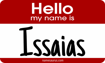 Hello my name is Issaias png download
