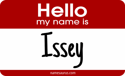 Hello my name is Issey png download