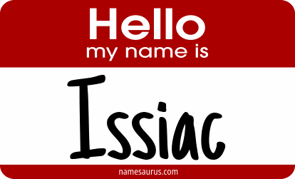 Hello my name is Issiac png download