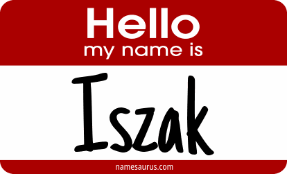 Hello my name is Iszak png download