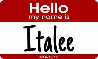 Hello my name is Italee png download