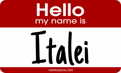 Hello my name is Italei png download
