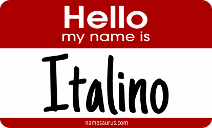 Hello my name is Italino png download
