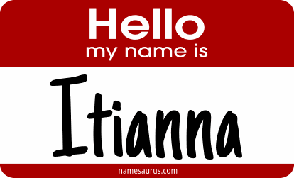 Hello my name is Itianna png download