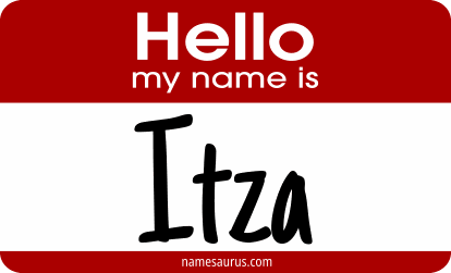 Hello my name is Itza png download