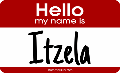 Hello my name is Itzela png download