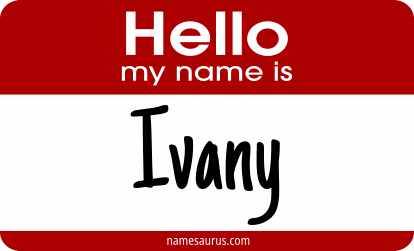 Hello my name is Ivany png download