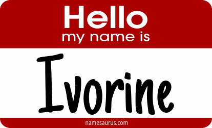 Hello my name is Ivorine png download