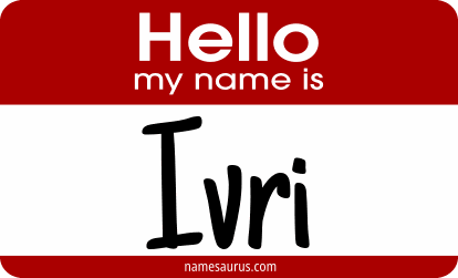 Hello my name is Ivri png download