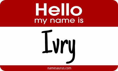 Hello my name is Ivry png download