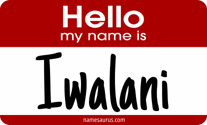 Hello my name is Iwalani png download
