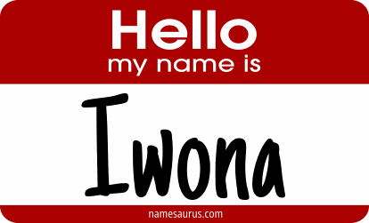 Hello my name is Iwona png download