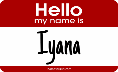 Hello my name is Iyana png download